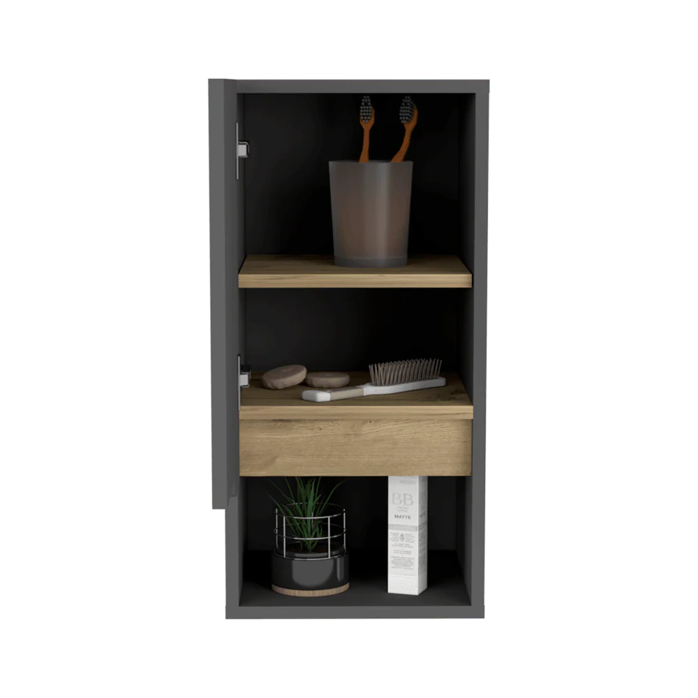 Gabinete de Baño Apolis, Plata Oscuro y Café Claro, con Espacio Para Guardar Objetos de Aseo Personal X2 - Image 9