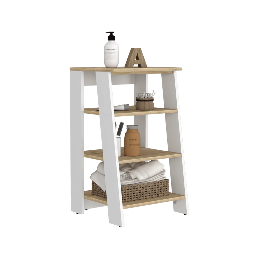 Gabinete de Baño Aqua 3 Pequeño, Blanco Vainilla y Fresno Europeo , Con Variedad De Entrepaños X2 - Image 2