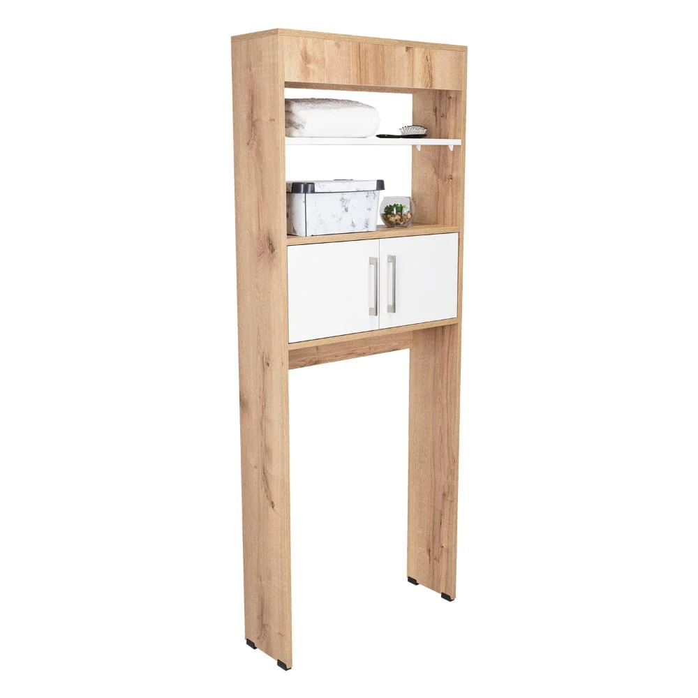 Gabinete de Baño Aqua 5, Blanco Duqueza y Café Claro, con Dos Puertas Para Su Almacenamiento - Image 3