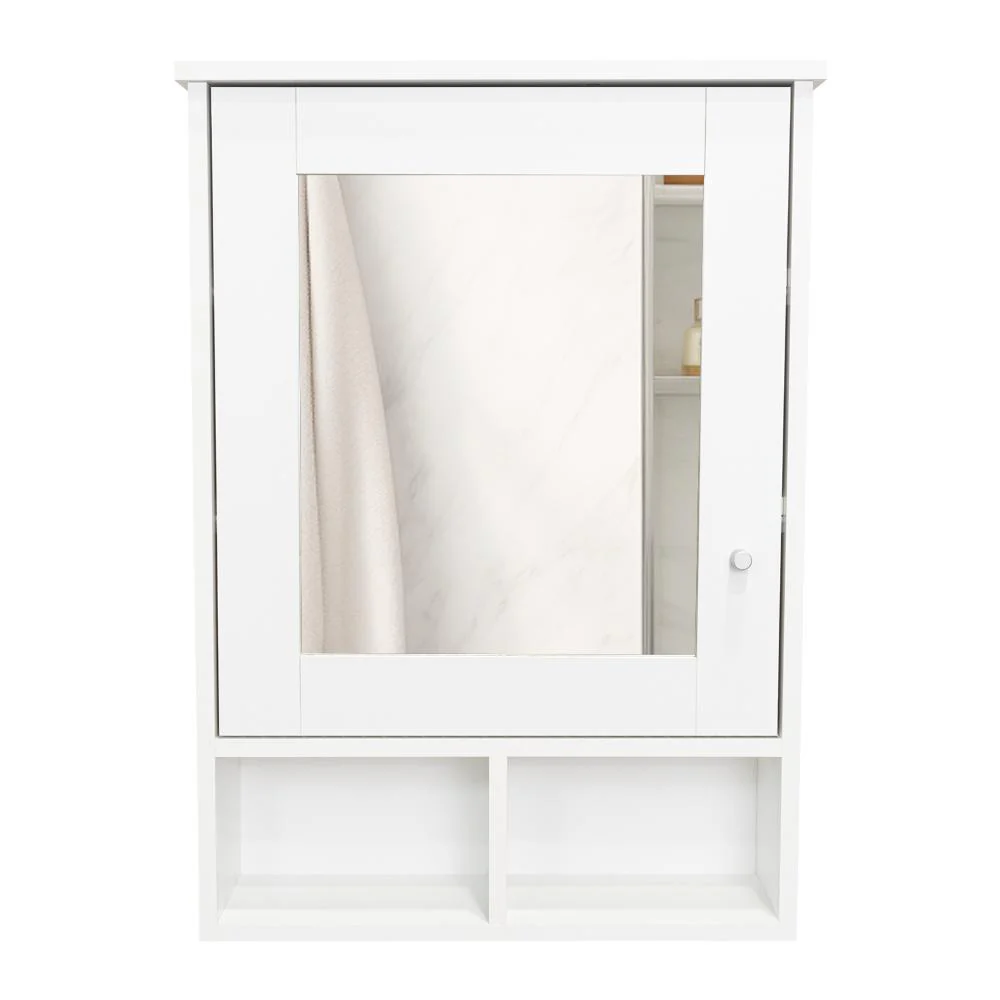 Gabinete de Baño Egeo, Blanco, con Puerta Espejo y Tres Entrepaños Para Ubicar Objetos - Image 9