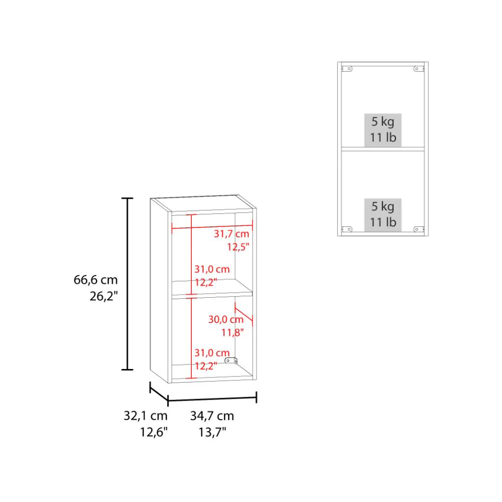 Gabinete de Baño Kase, Kronos Blanco, con una puerta abatible con manija metalica ZF - Image 10