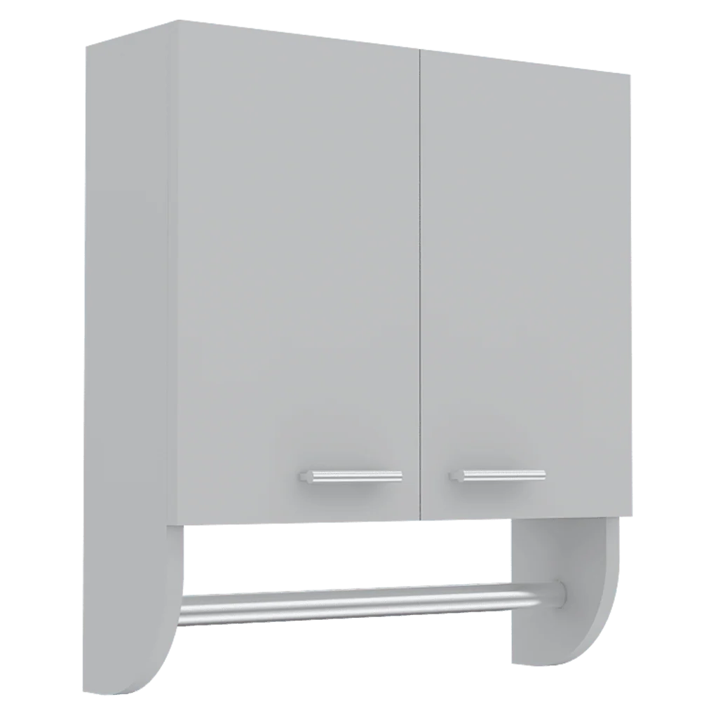 Gabinete de Baño Lupek, Blanco, con Tubo y Manija Metálicas X2 - Image 5