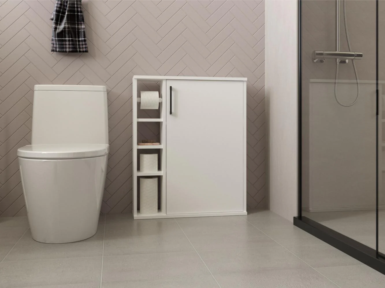 Gabinete de Baño Meller, Kronos Blanco, con espacio para colocar objetos ZF - Image 3