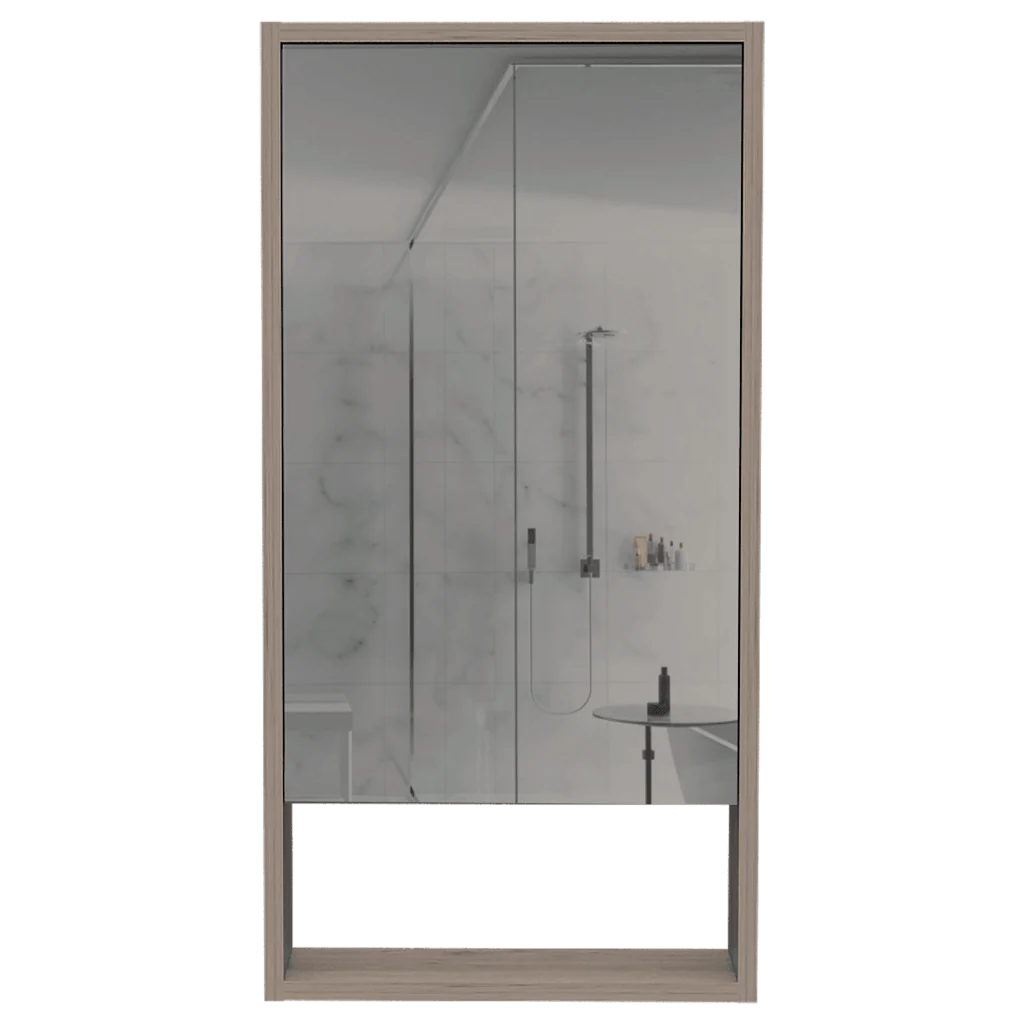 Gabinete de Baño Merín, Humo, con Espejo y Tres Entrepaños X2 - Image 7