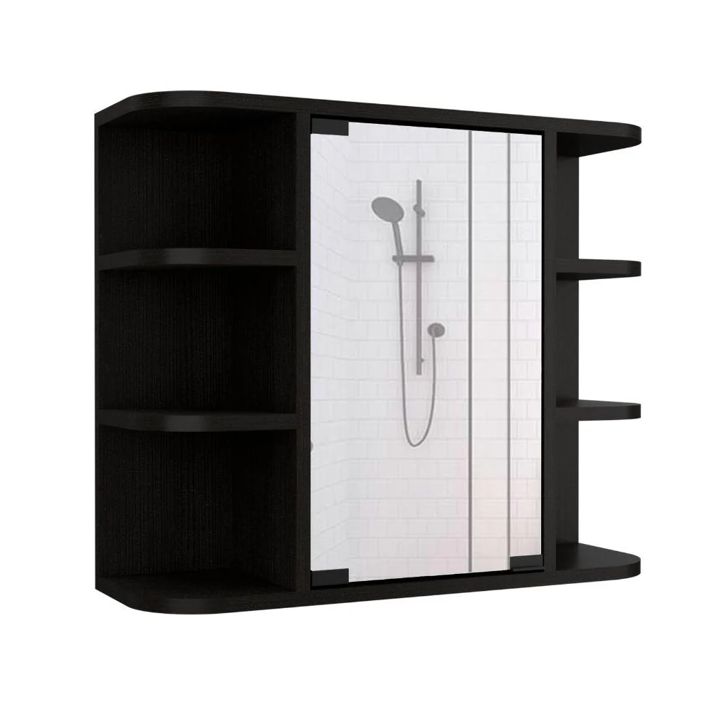 Gabinete de Baño Merín, Wengue, con Espejo y Tres Entrepaños   X2 - Image 11