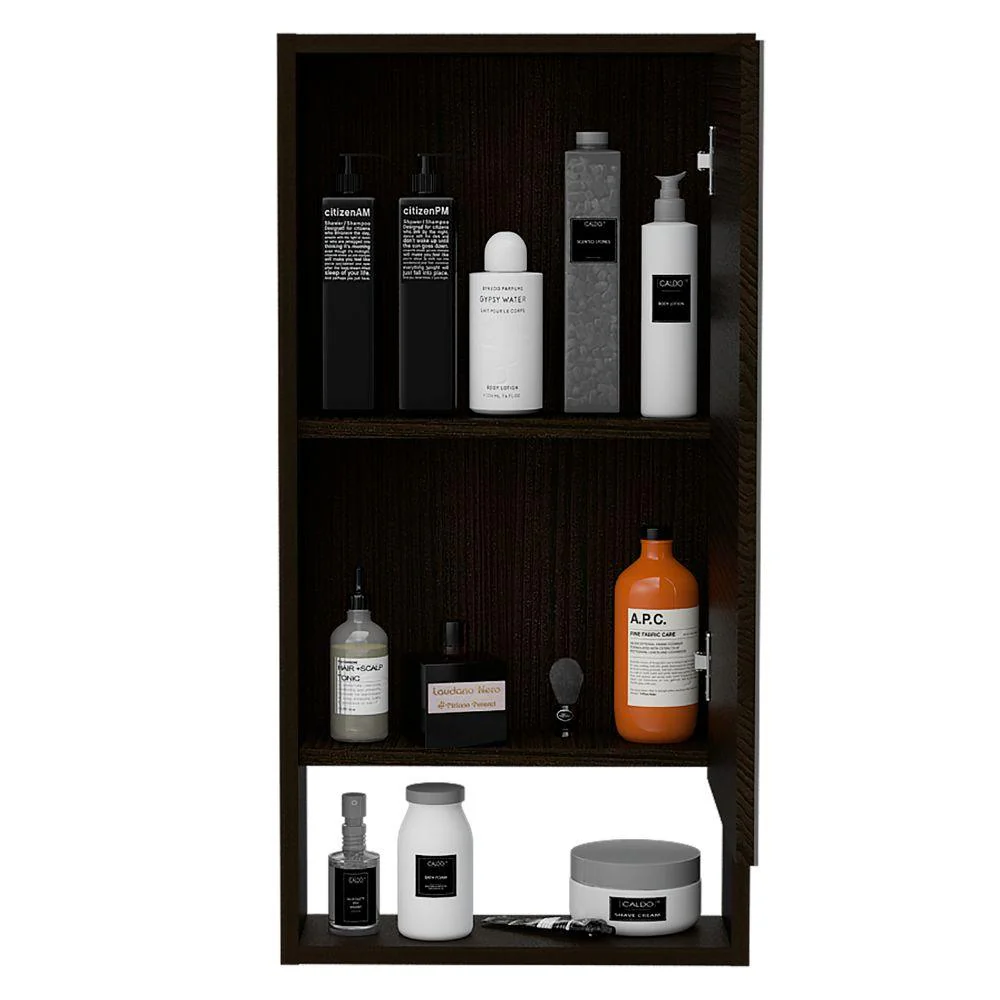 Gabinete de Baño Merín, Wengue, con Espejo y Tres Entrepaños  ZF - Image 3