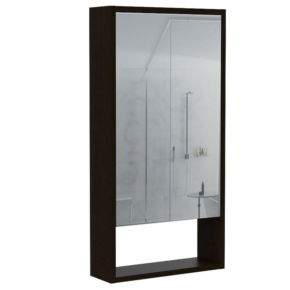 Gabinete de Baño Merín, Wengue, con Espejo y Tres Entrepaños  ZF - Image 5