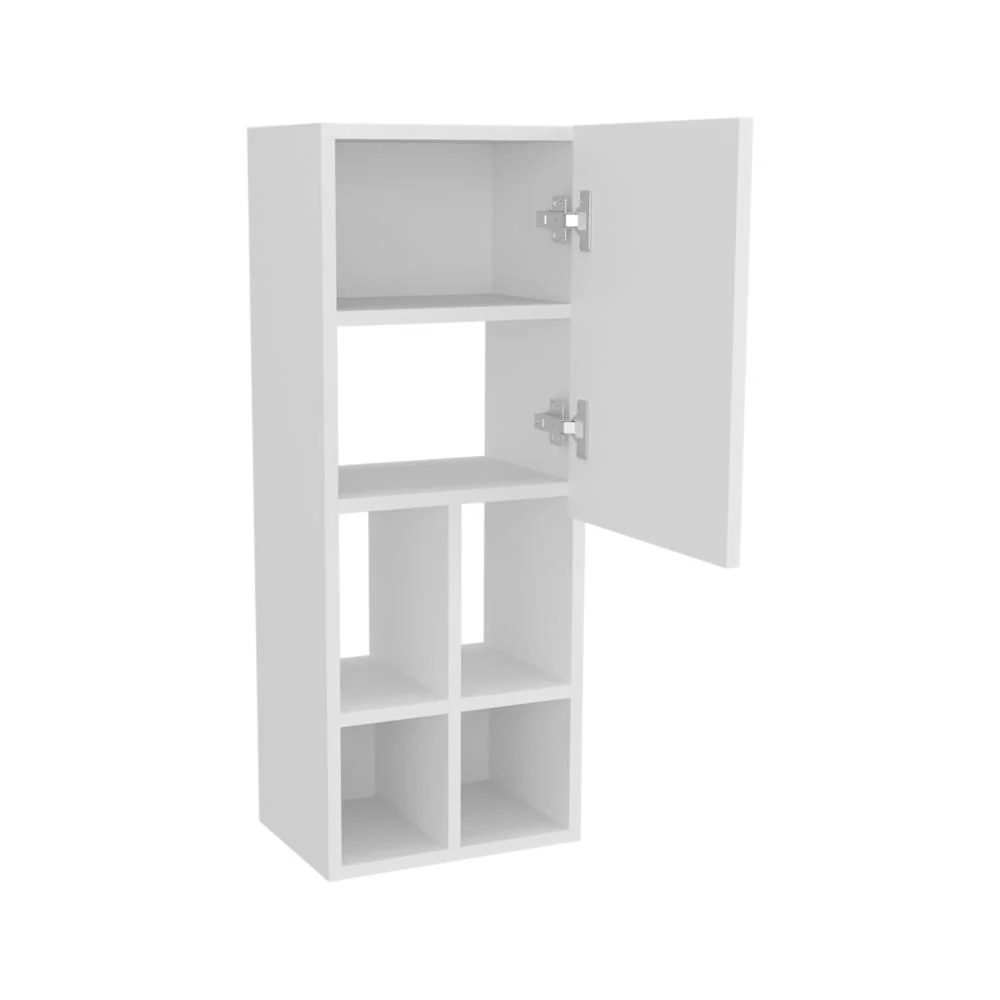 Gabinete de Baño Niwot, Blanco Duqueza, con tres entrepaños y compartimentos para almacenar objetos ZF - Image 6