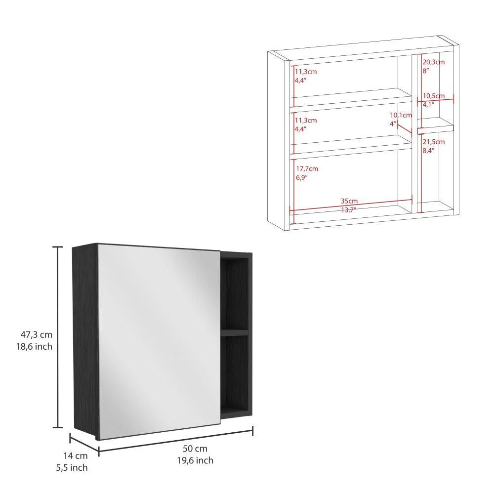 Gabinete De Baño, Omaina, Wengue, con Amplio Espacio Para Guardar Objetos De Aseo ZF - Image 7