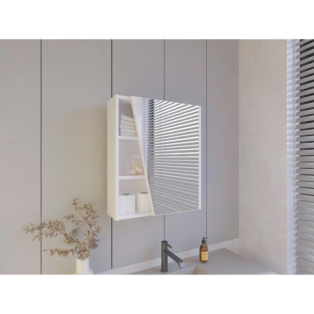 Gabinete de Baño Quintana, Blanco Duqueza, con espejo ZF - Image 3