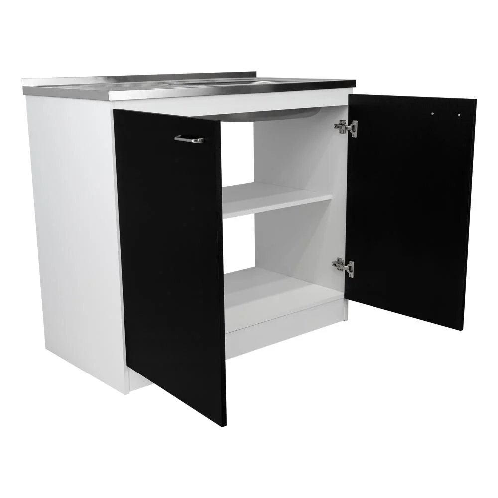 Gabinete Inferior Cantabria, Wengue y Blanco, Ideal Para Espacio Reducidos - Image 8