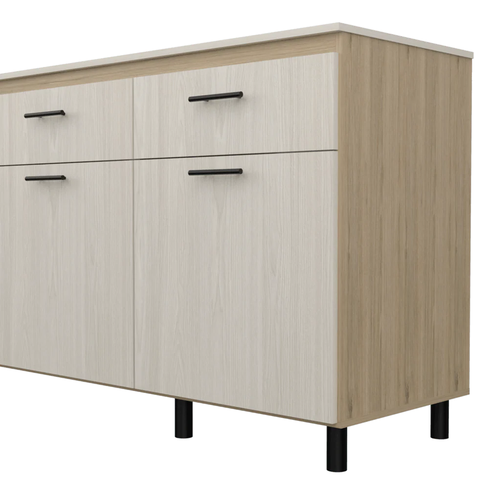 Gabinete Inferior Kazán 180, Beige y Nevado, con Gran Capacidad de Almacenamiento - Image 8