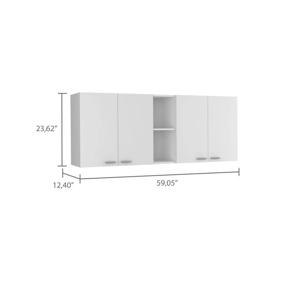 Gabinete Superior Estrella, Blanco Duqueza, con Cuatro Puertas y Entrepaño - Image 3