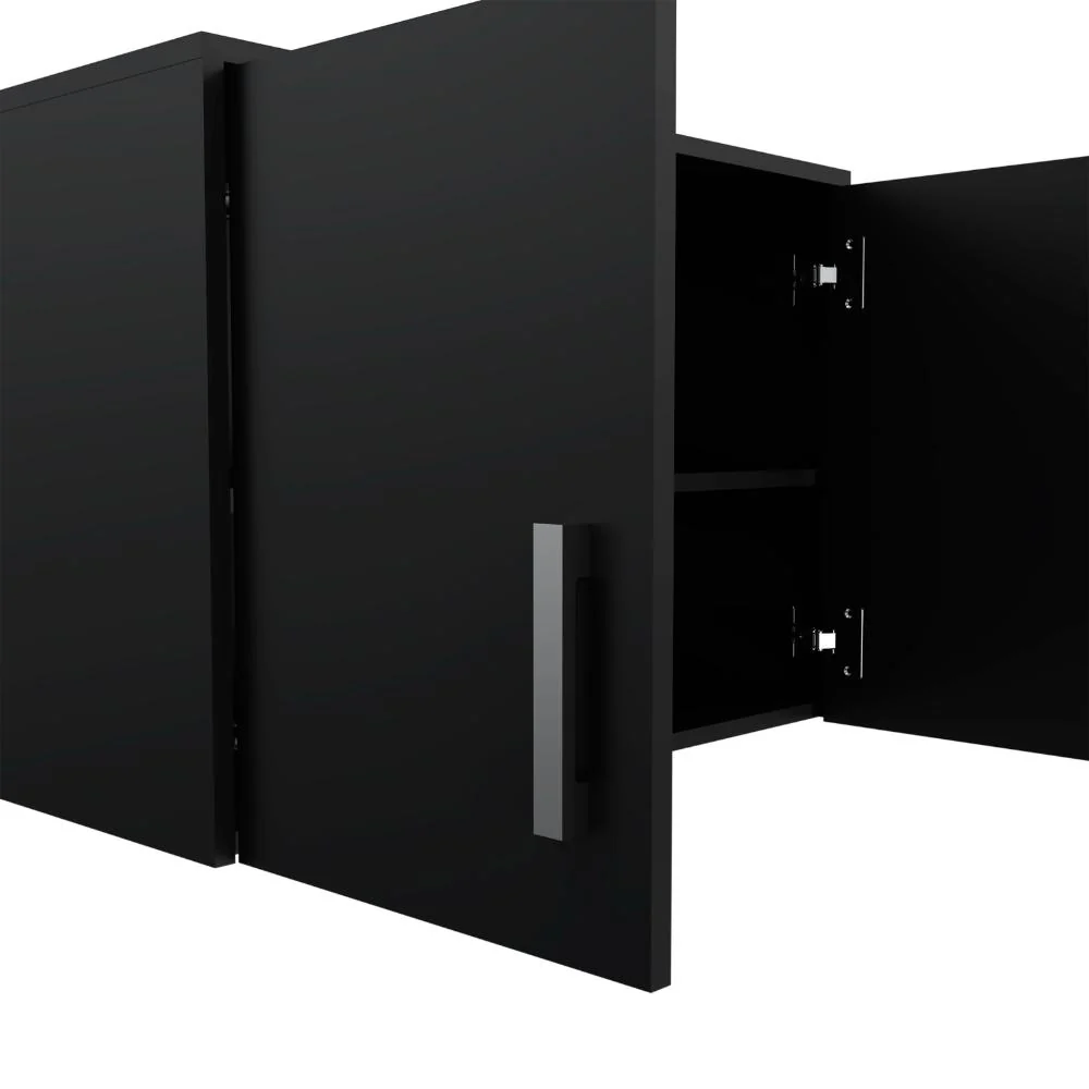 Gabinete superior Multiusos, Wengue, Con dos puerta batientes ZF - Image 8