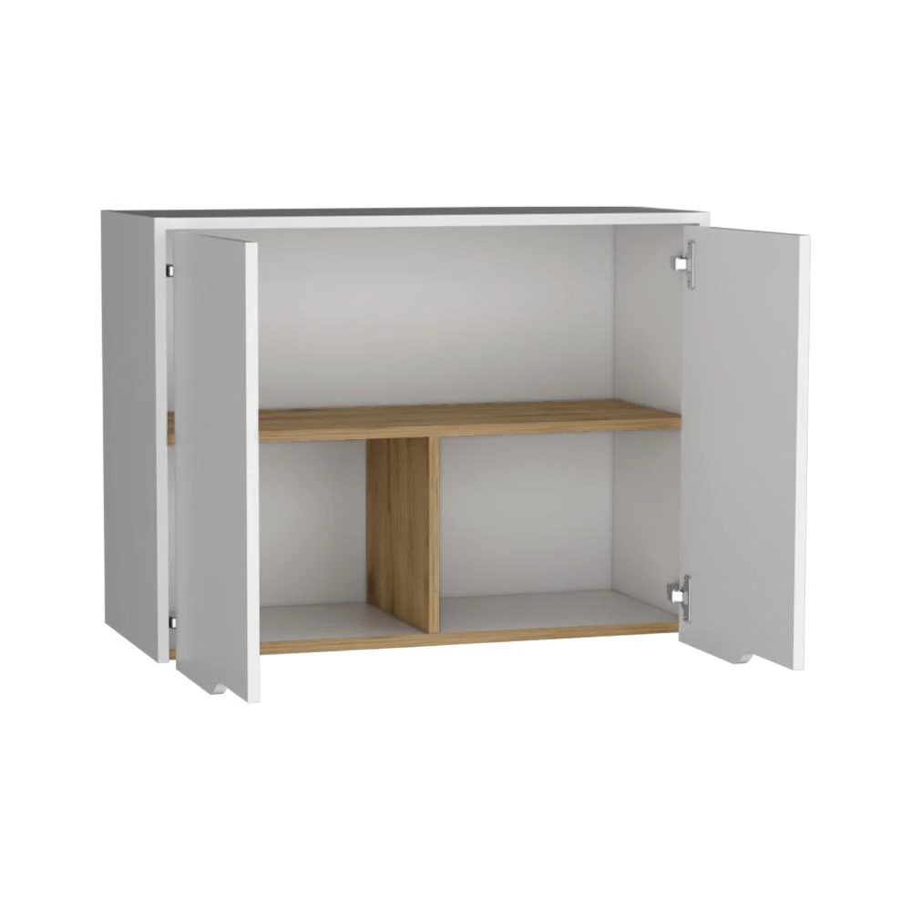 Gabinete Superior Soler, Blanco y Macadamia, con dos puertas y facil instalación  80 - Image 4