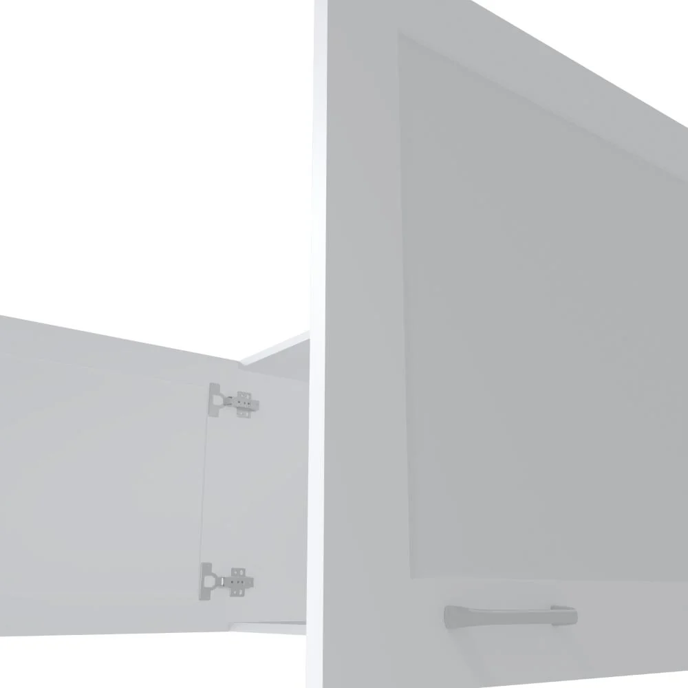 Gabinete Superior Toronto, Blanco, con espacio de almacenamiento y manijas metálicas ZF - Image 6