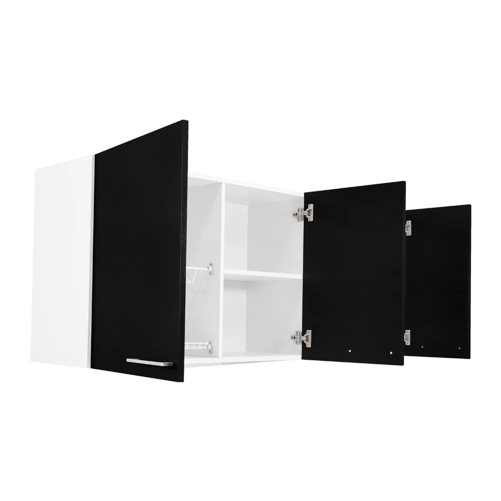 Gabinete Superior Ursa, Blanco y Wengue, con Múltiples Entrepaños Para Almacenamiento - Image 4