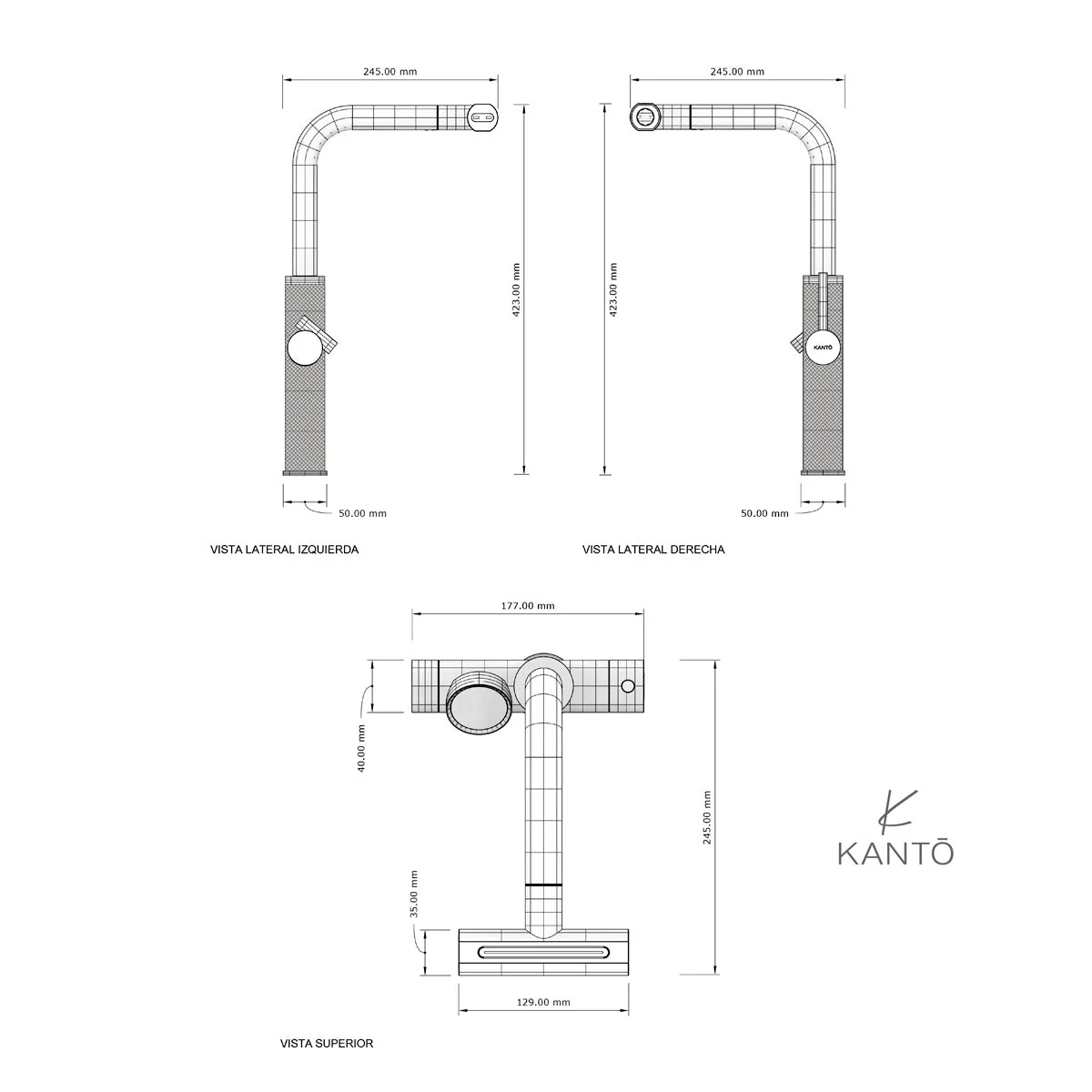 Grifería para lavaplatos Hammer marca Kanto - Image 8