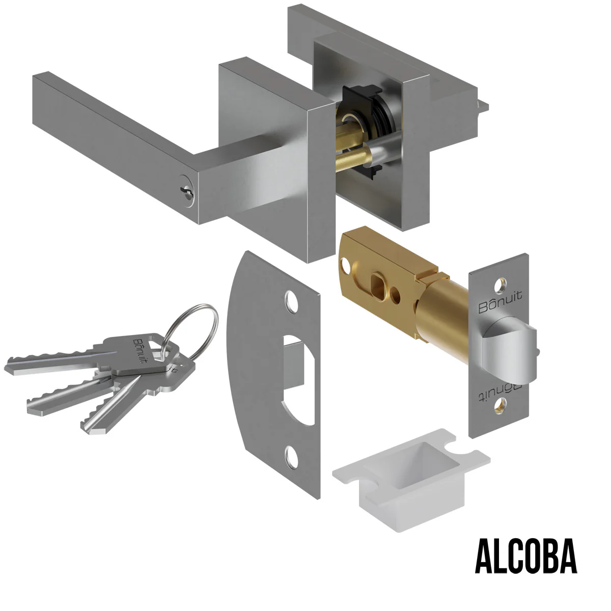 Cerradura chapa tubular premium palanca escudo cuadrado para puerta de paso - Image 12