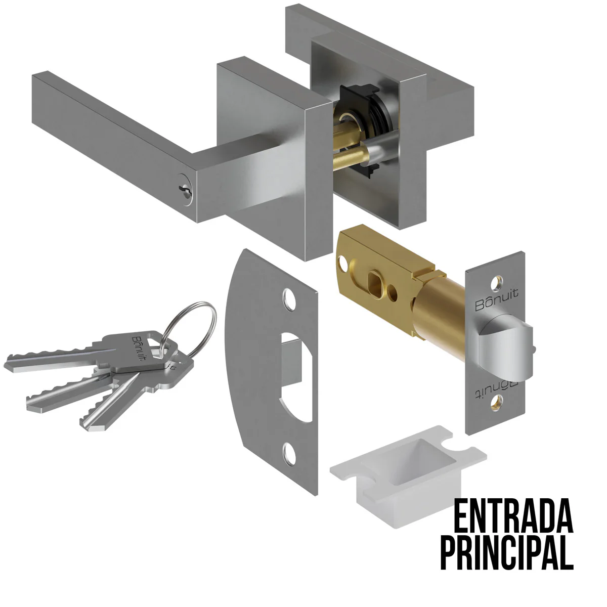 Cerradura chapa tubular premium palanca escudo cuadrado para puerta de paso - Image 18