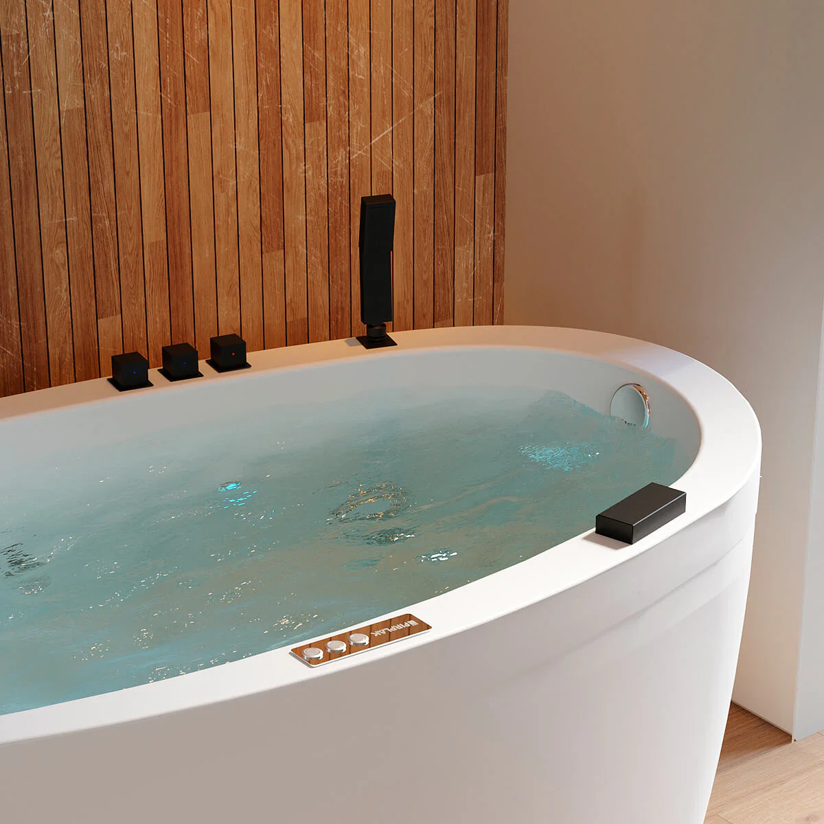 Jacuzzi hidromasaje cataluña isla medidas 170 X 90 Cm accesorios negros - Image 2