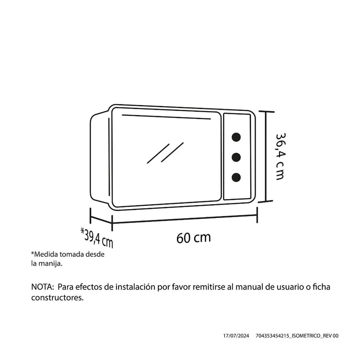 Horno eléctrico medio formato 220v Negro marca Haceb - Image 5