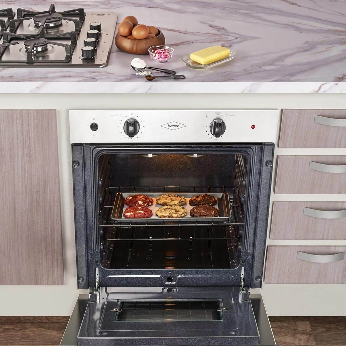 Horno mixto 60 cm negro a gas natural 120V marca Haceb - Image 3
