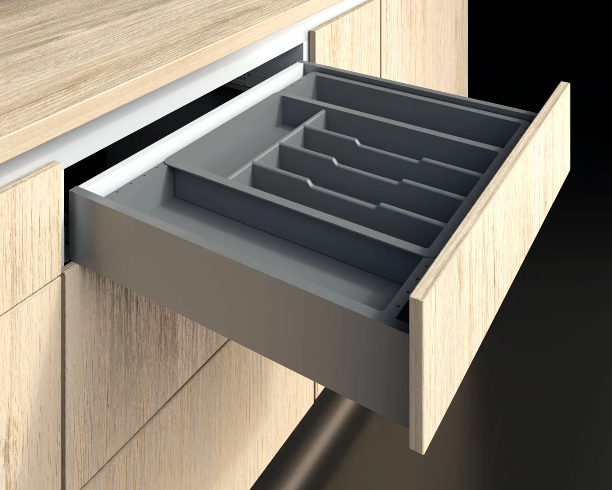 Cubiertero organizador gris 330-530X420 mm