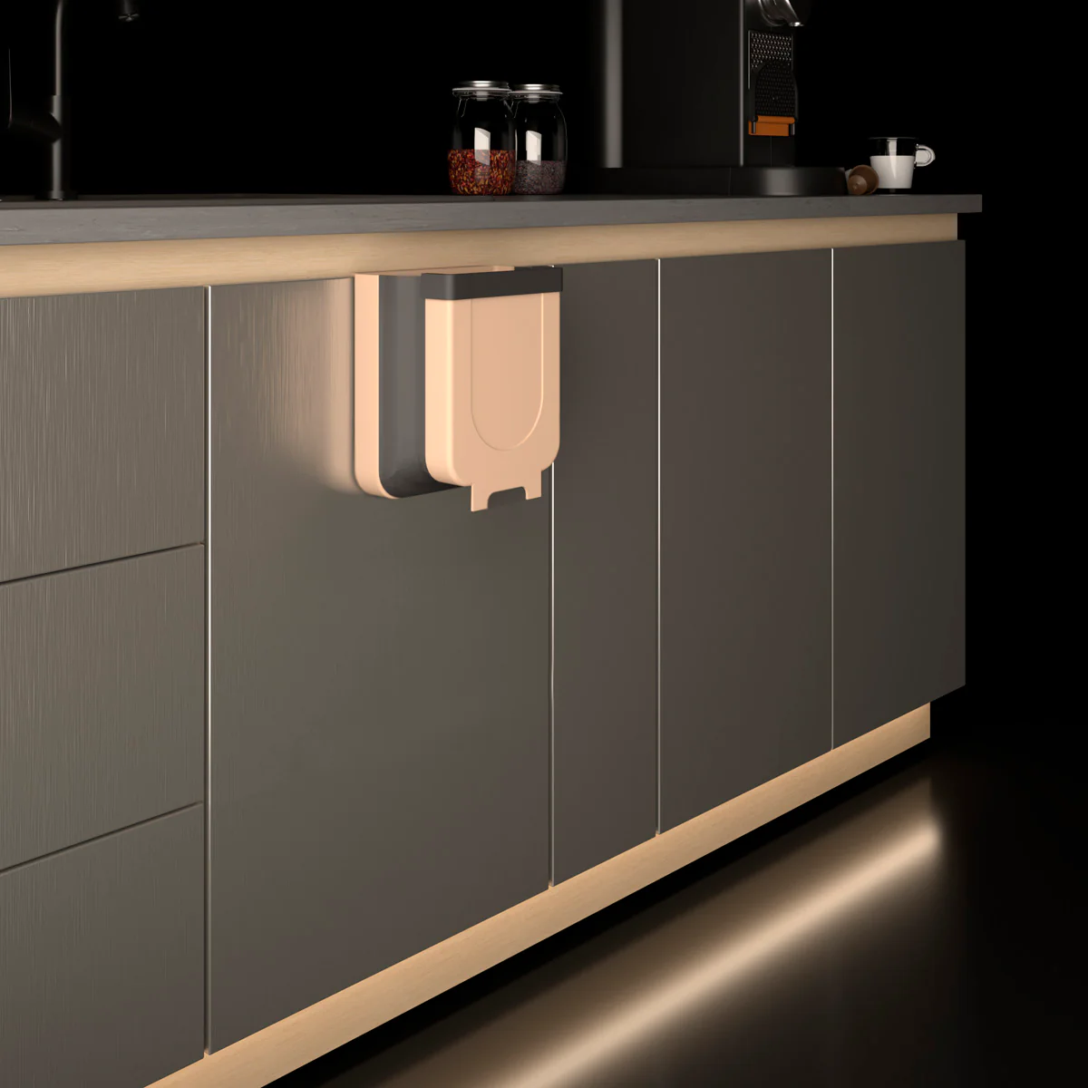 Basurero plástica seis litros de capacidad para puerta - Image 3