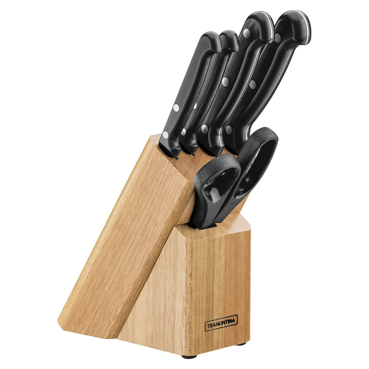 Juego de cuchillos ultracorte con soporte de madera 6 piezas Tramontina