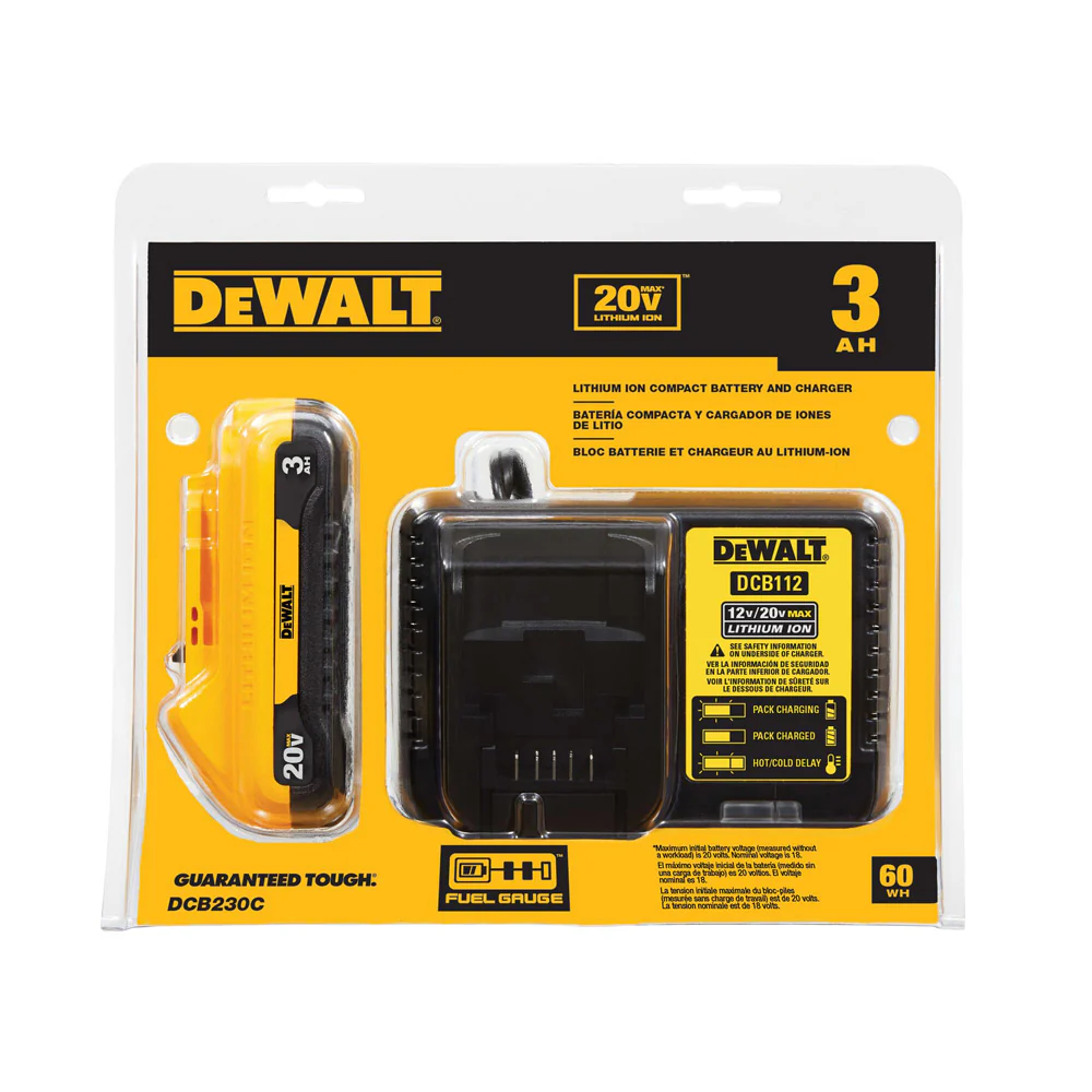 Kit cargador + bateria compacta 20v max. De 3,0 ah marca Dewalt - Image 3