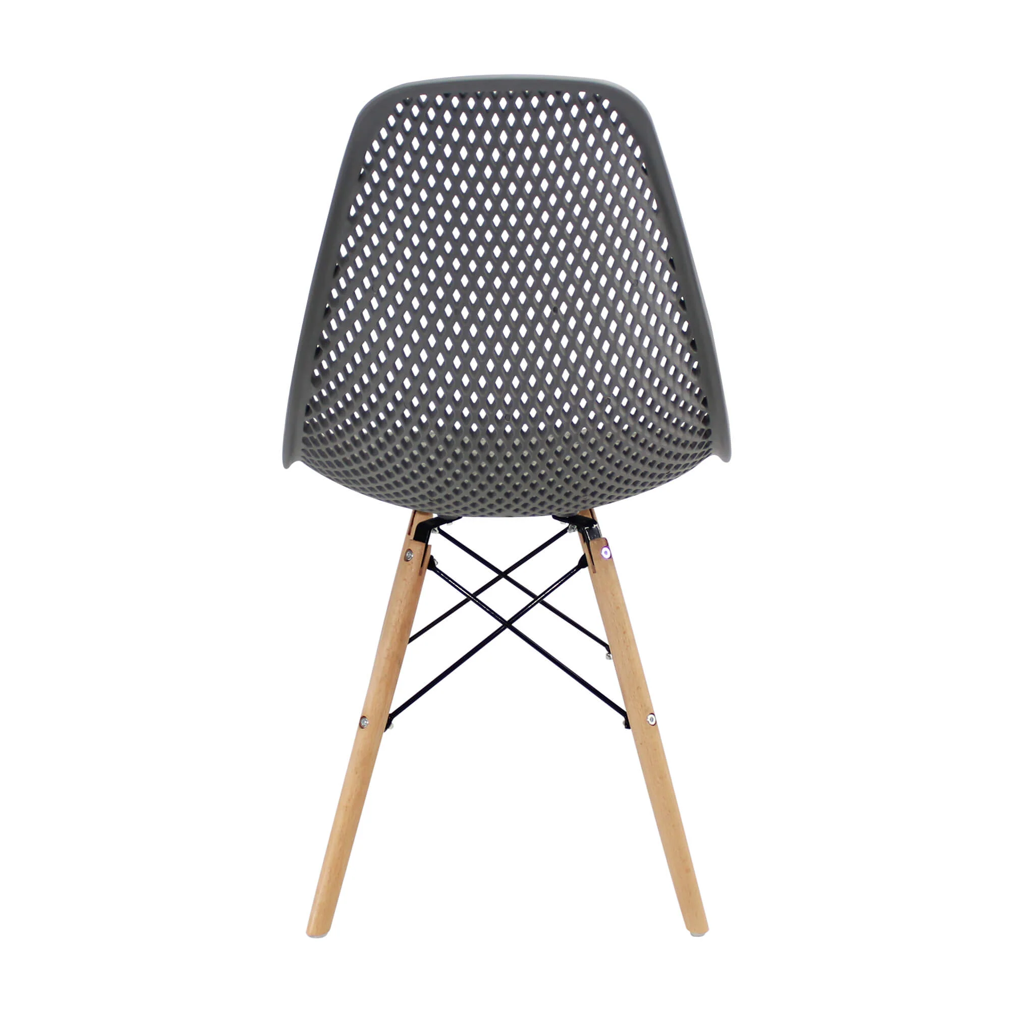 Kit por 2 sillas de comedor colmeia tipo Eames color gris - Image 2