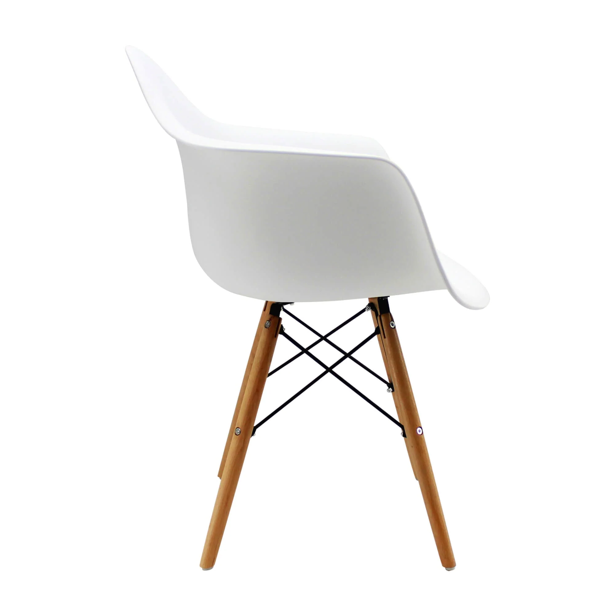 Kit por 2 sillas de comedor DKR tipo Eames brazos color blanco - Image 5
