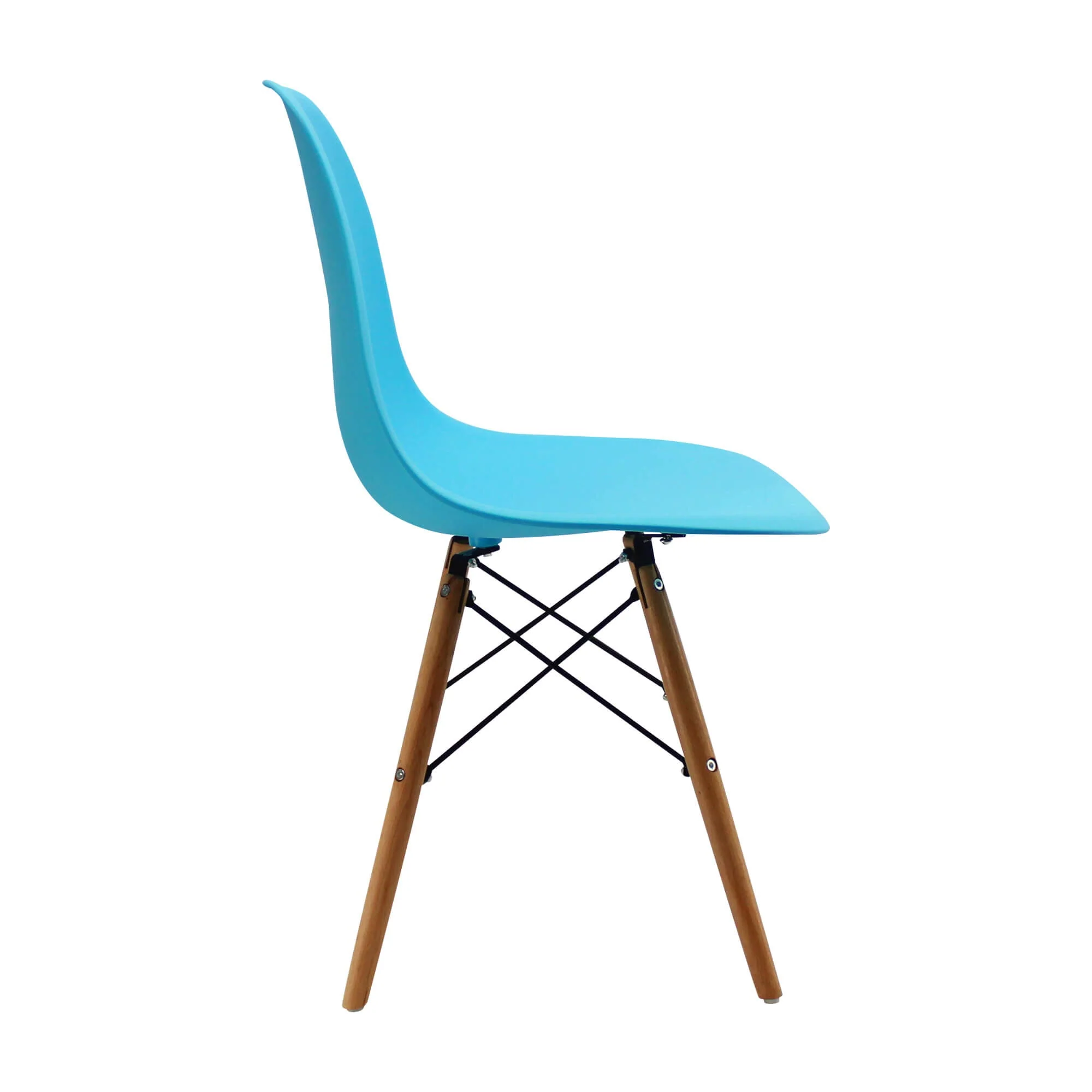 Kit por 2 sillas de comedor DKR tipo Eames color azul - Image 3