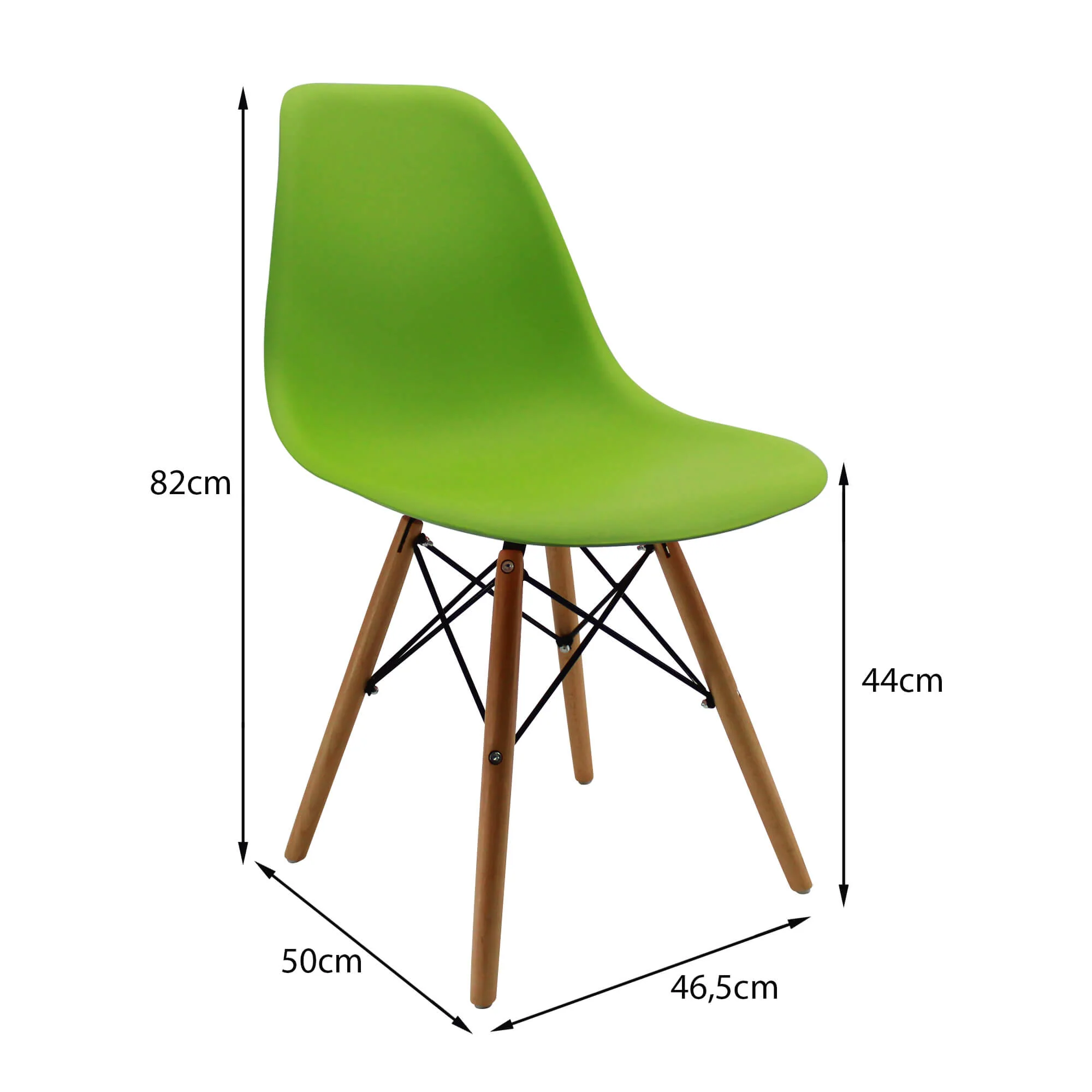 Kit por 2 sillas de comedor DKR tipo Eames color verde - Image 6