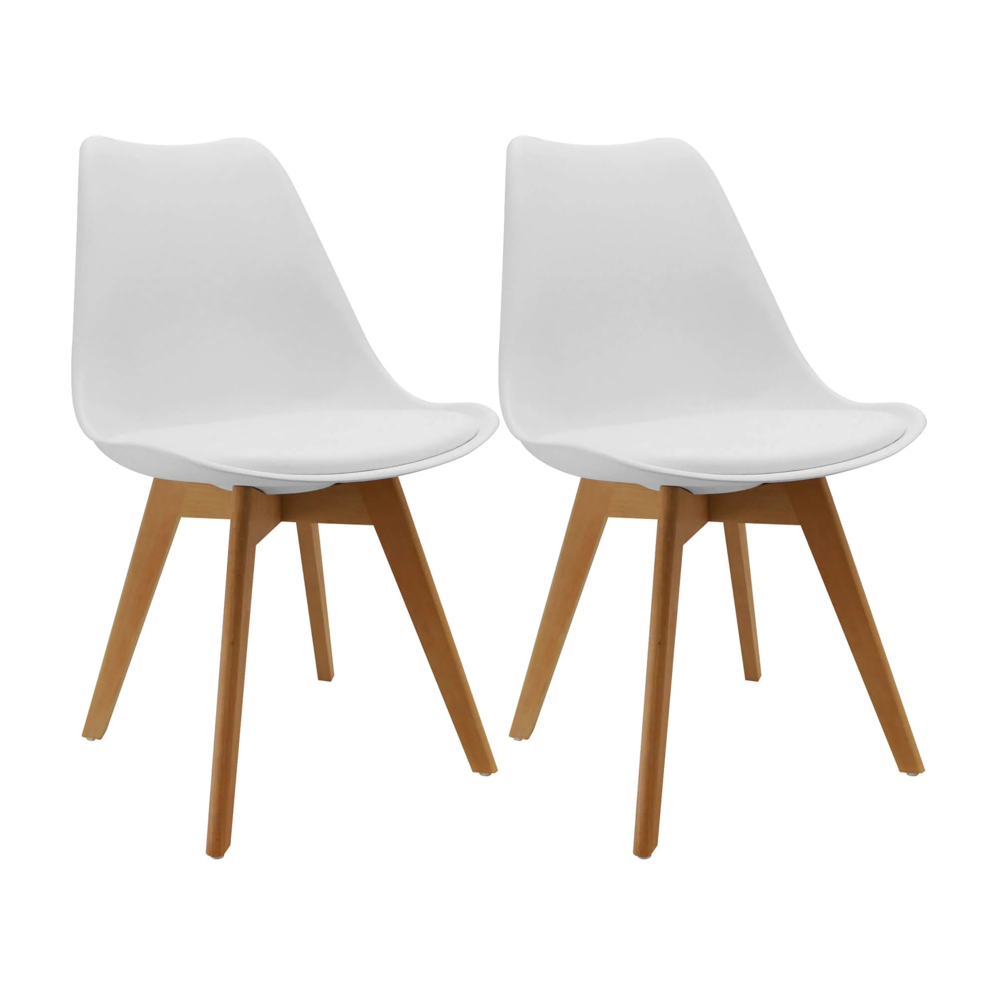 Kit por 2 sillas de comedor color blanco