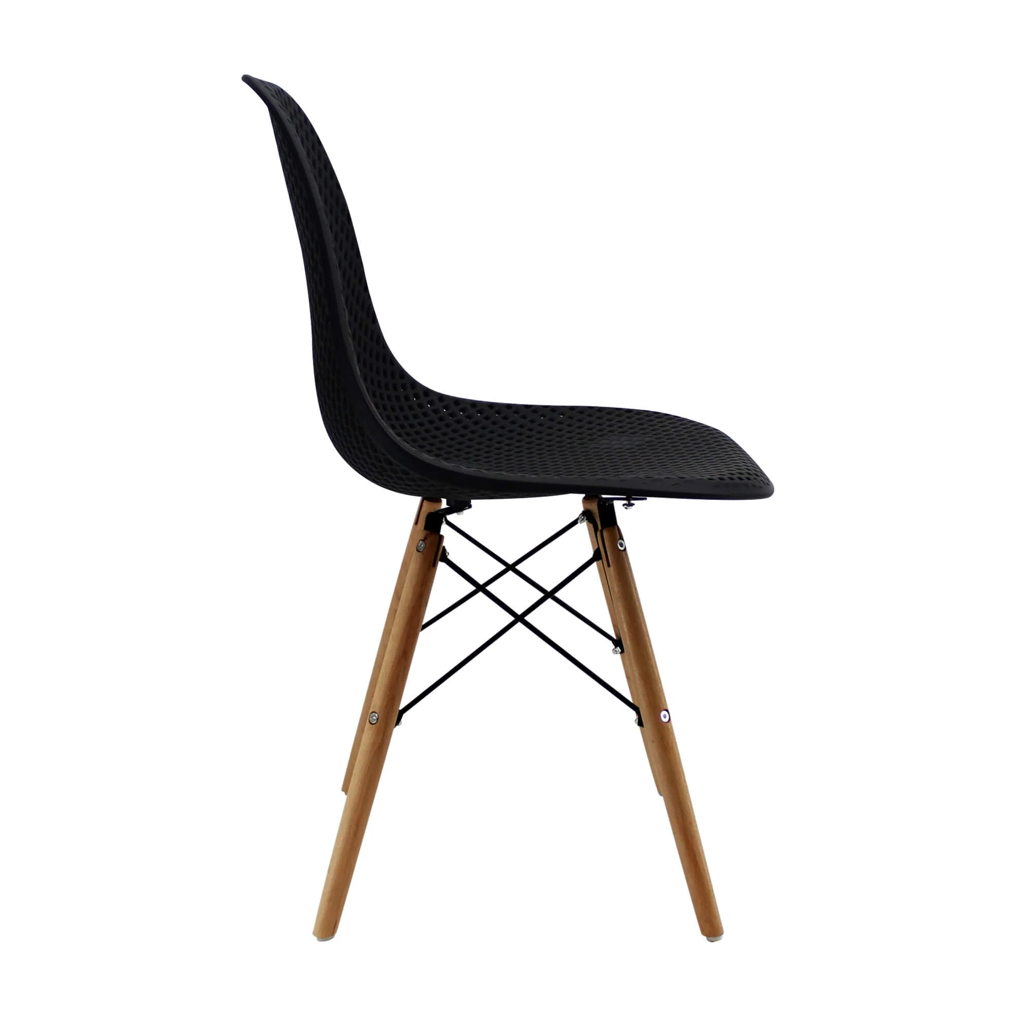 Kit por 4 sillas de comedor tipo Eames color negro - Image 2