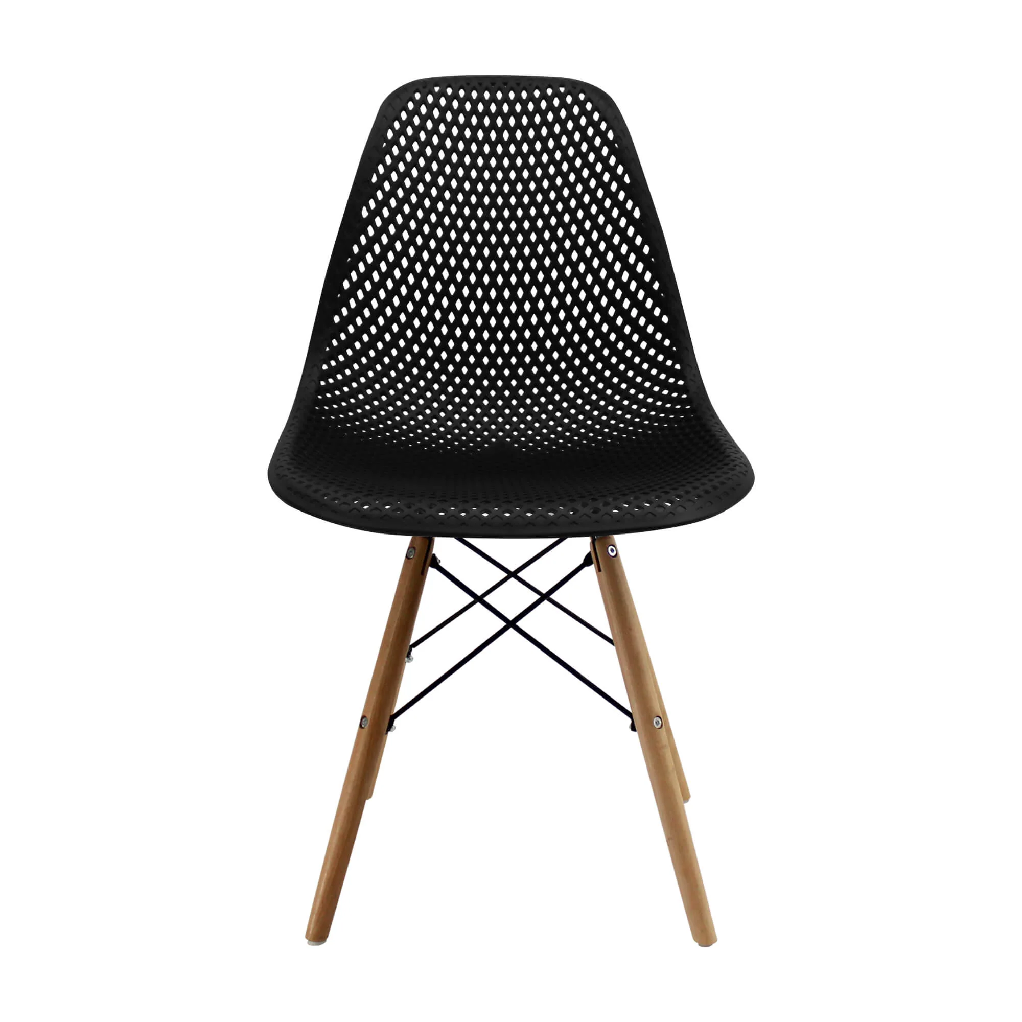 Kit por 4 sillas de comedor tipo Eames color negro - Image 3