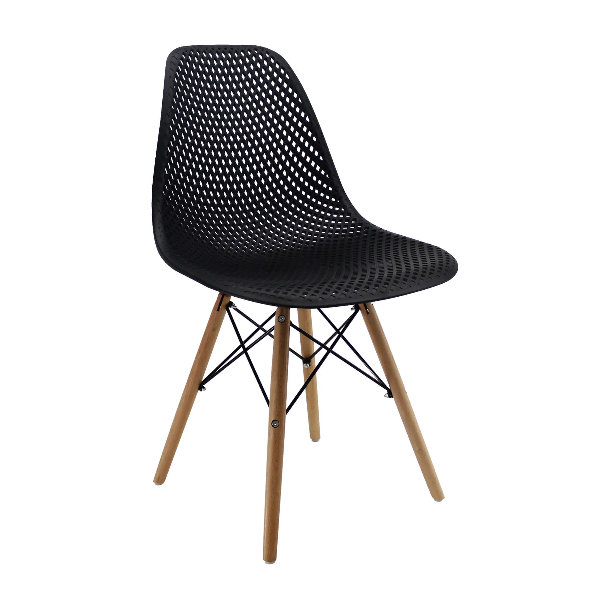Kit por 4 sillas de comedor tipo Eames color negro - Image 4