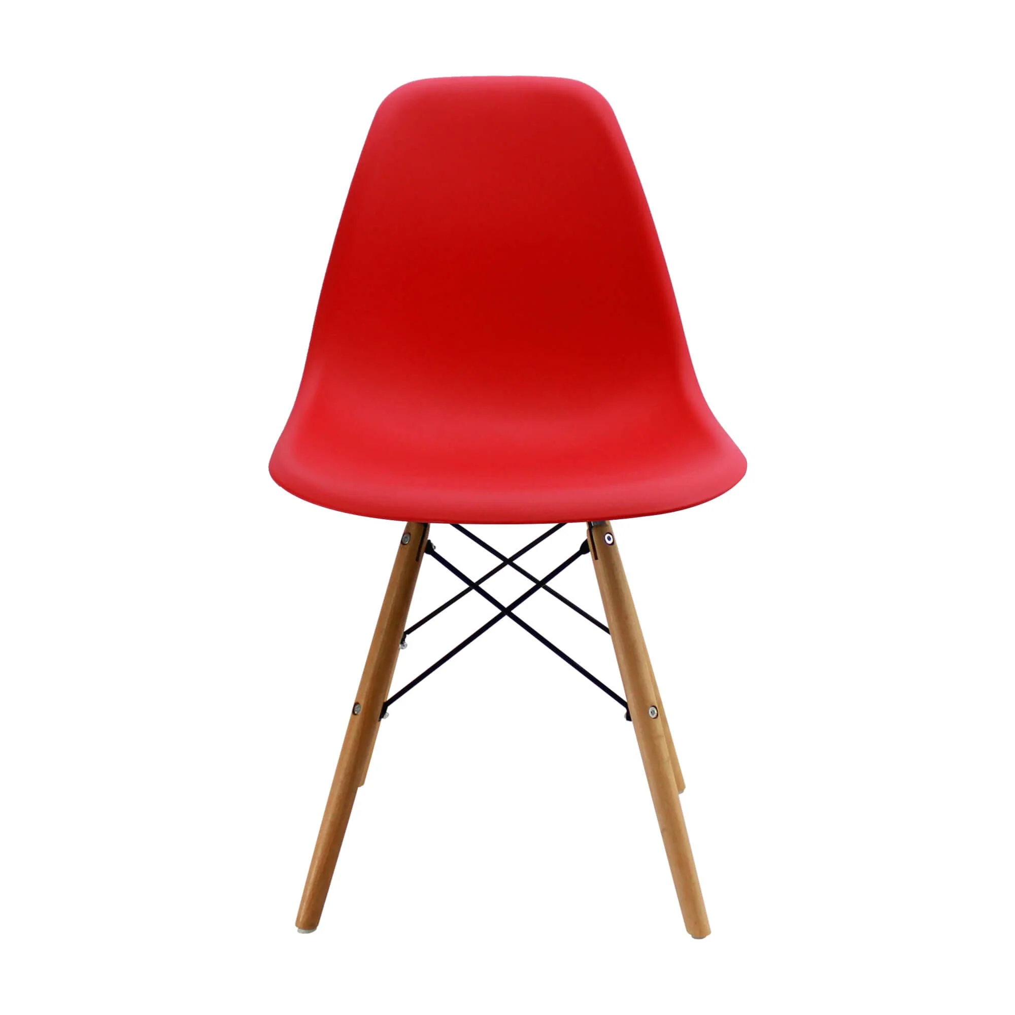 Kit por 4 sillas de comedor DKR tipo Eames color rojo - Image 3