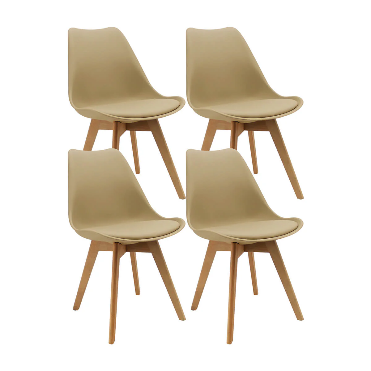 Kit Por 4 Silla Joly color beige