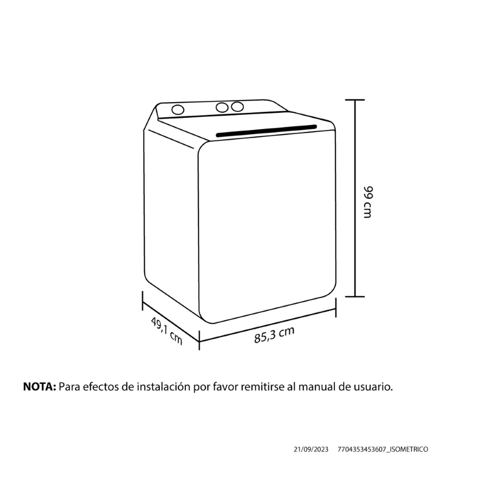 Lavadora Semiautomática blanca capacidad de carga 13 kg marca Haceb - Image 5