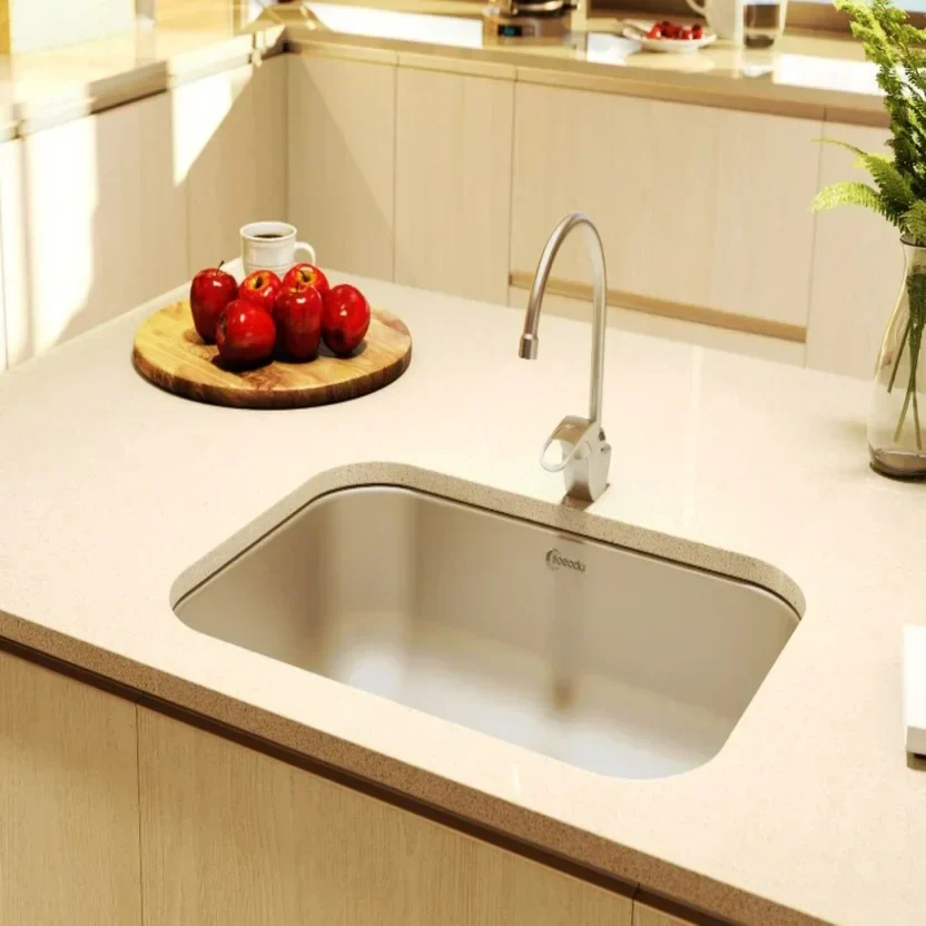 Lavaplatos de submontar en acero inoxidable 55×43 cm marca Socoda - Image 2