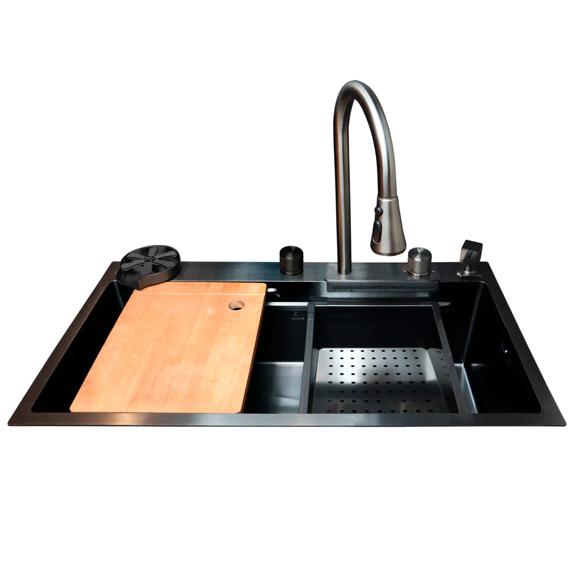Lavaplatos Brera de 75*46*22 cm en acero 304 color negro marca Kanto - Image 5