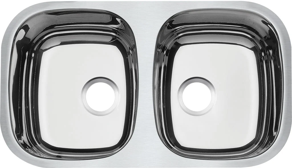Lavaplatos doble isis 2c 34bl en acero inoxidable 304 Tramontina