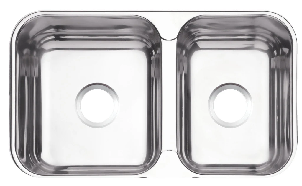 Lavaplatos doble rectangular plus 2c 34-28 bs en acero inoxidable 304 Tramontina - Image 2
