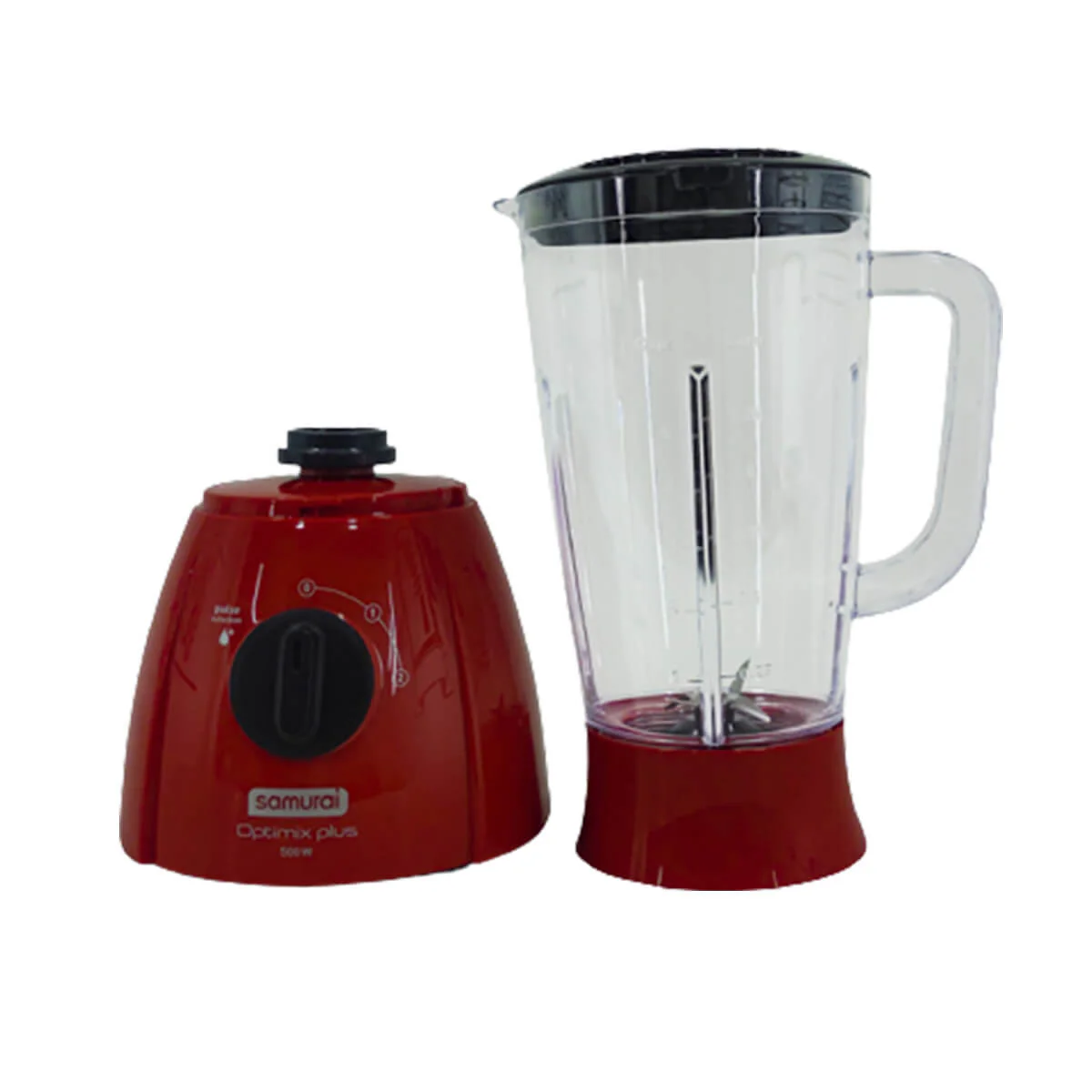 Licuadora optimix 2 velocidades roja marca samurai - Image 2