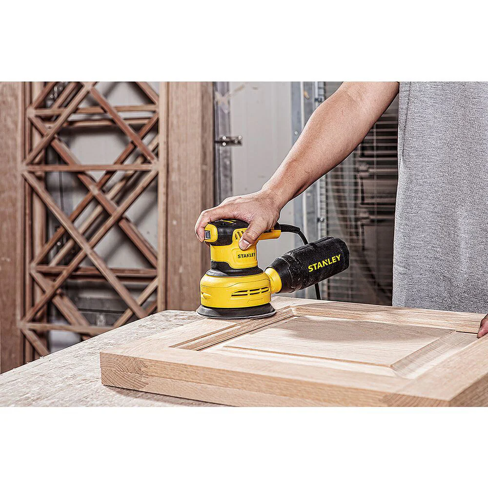Lijadora roto-orbital de 5” y 300w marca Stanley - Image 2