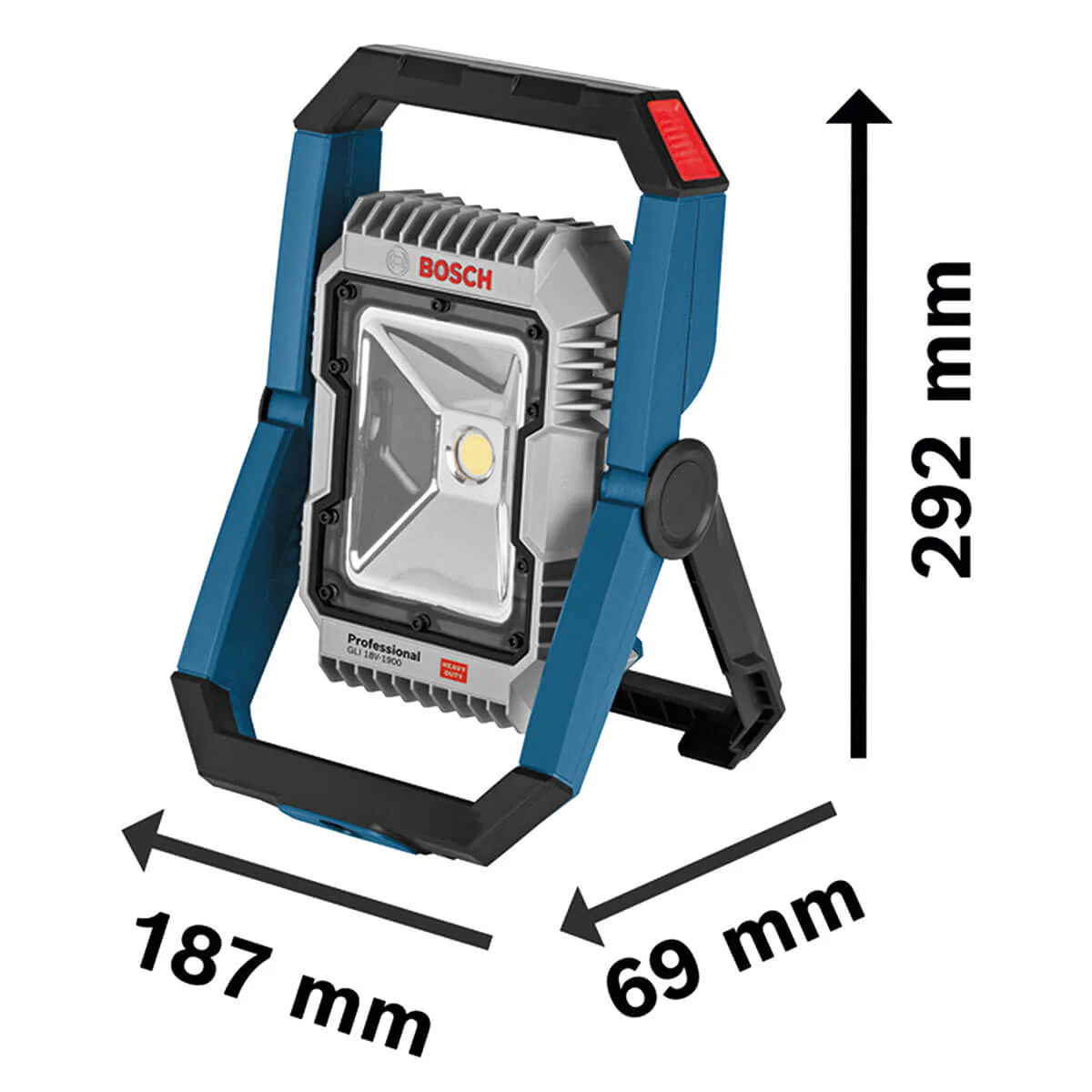 Linterna inalámbrica 18V GLI 18V-1900 1900 Lm + Kit 2 Baterías 18V 2,0 Ah + Cargador GAL 18V-20 Marca Bosch - Image 8