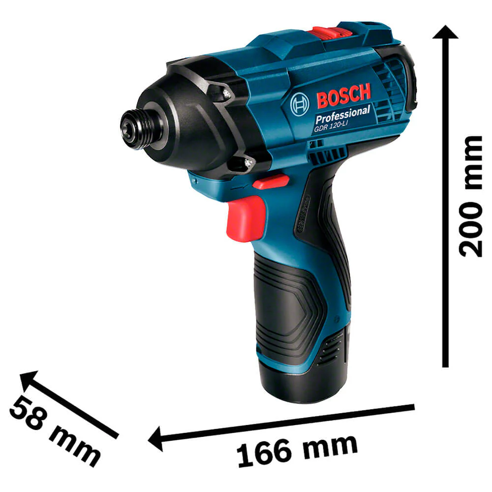 Llave de impacto 1/4" 12V 100Nm 2 Bat GDR 120-LI Bosch - Image 5